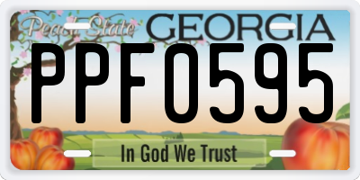 GA license plate PPF0595