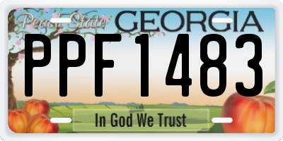 GA license plate PPF1483