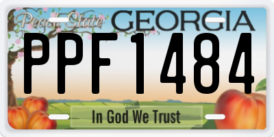 GA license plate PPF1484