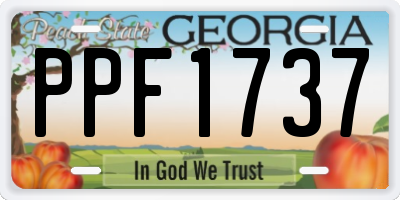 GA license plate PPF1737