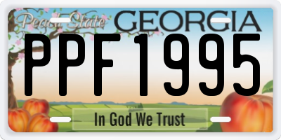 GA license plate PPF1995