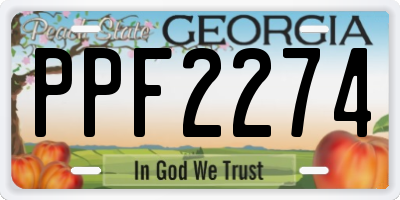 GA license plate PPF2274
