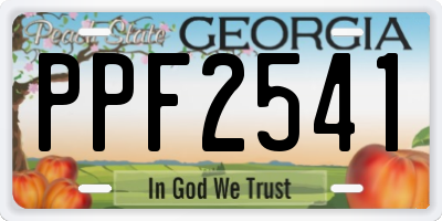 GA license plate PPF2541