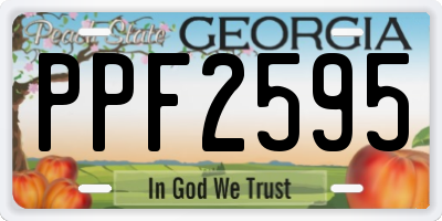GA license plate PPF2595