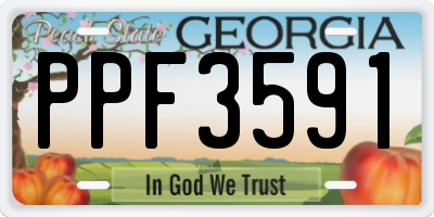 GA license plate PPF3591