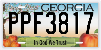 GA license plate PPF3817