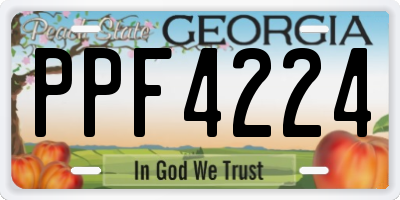 GA license plate PPF4224