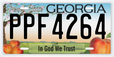 GA license plate PPF4264