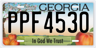 GA license plate PPF4530
