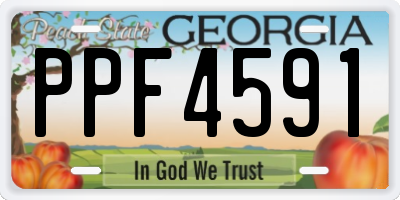 GA license plate PPF4591