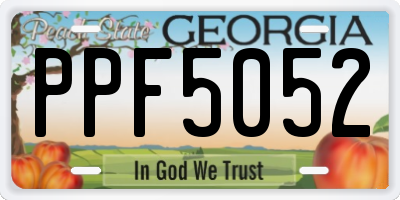 GA license plate PPF5052