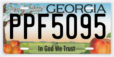 GA license plate PPF5095
