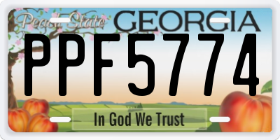 GA license plate PPF5774