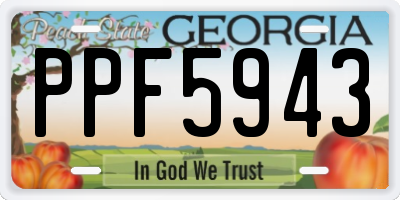 GA license plate PPF5943
