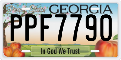 GA license plate PPF7790