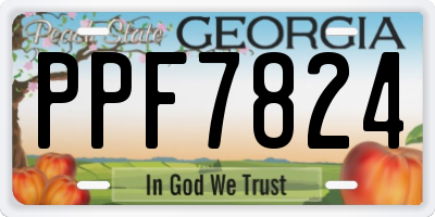 GA license plate PPF7824