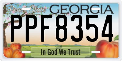 GA license plate PPF8354