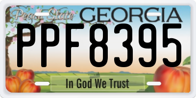 GA license plate PPF8395
