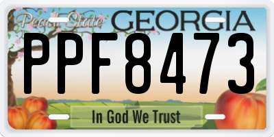 GA license plate PPF8473