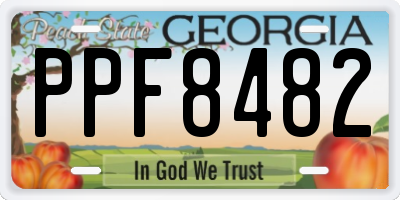 GA license plate PPF8482