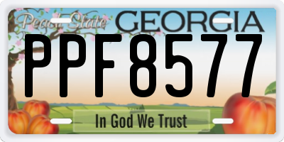 GA license plate PPF8577