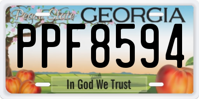 GA license plate PPF8594