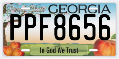 GA license plate PPF8656
