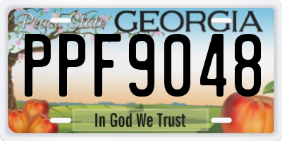 GA license plate PPF9048