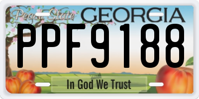 GA license plate PPF9188