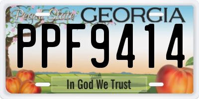 GA license plate PPF9414