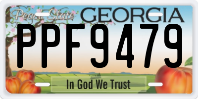 GA license plate PPF9479