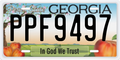 GA license plate PPF9497