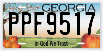 GA license plate PPF9517