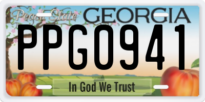 GA license plate PPG0941
