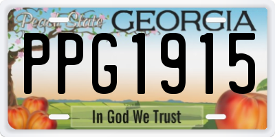 GA license plate PPG1915