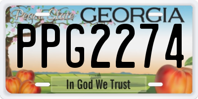 GA license plate PPG2274