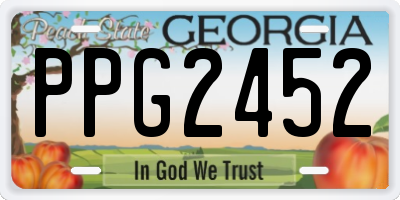 GA license plate PPG2452