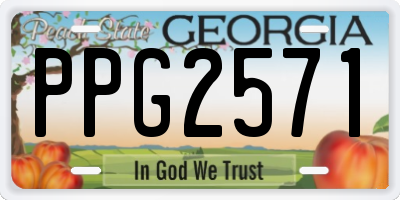 GA license plate PPG2571