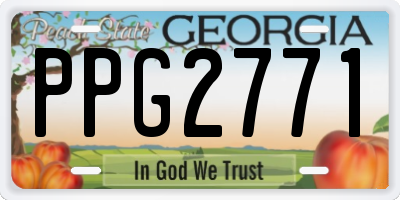 GA license plate PPG2771