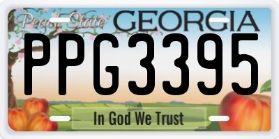 GA license plate PPG3395