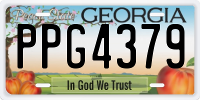 GA license plate PPG4379