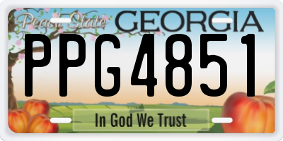 GA license plate PPG4851