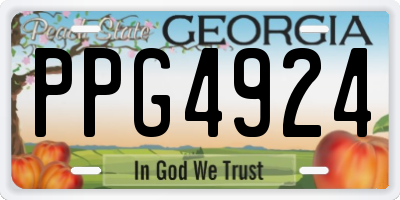 GA license plate PPG4924