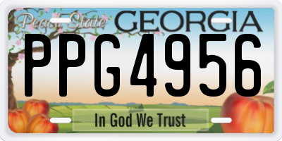 GA license plate PPG4956