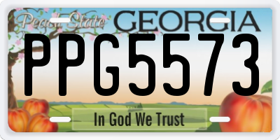 GA license plate PPG5573