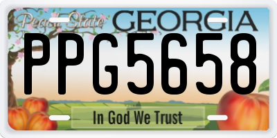 GA license plate PPG5658