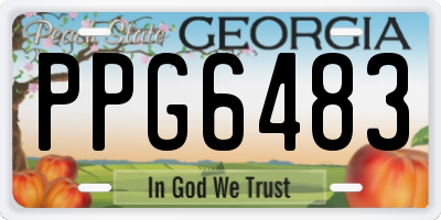 GA license plate PPG6483