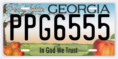 GA license plate PPG6555