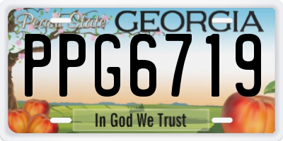 GA license plate PPG6719