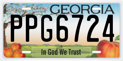 GA license plate PPG6724